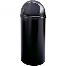 Rubbermaid Trash Container, 25 Gallon, Black