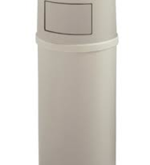 Rubbermaid Ash/Trash Container, 25 Gallon, Beige