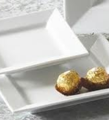 CAC Salad Plate, PRINCESQUARE, Porcelain, Sq, White, 8", (2 Doz)