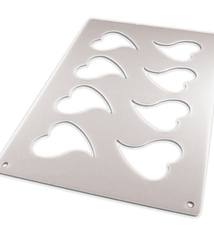 Paderno Tuile Stencil, 8 Heart Shapes