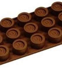 Fat Daddio's Silicone Chocolate & Candy Mold, Swirled Cylinder, 8-1/4" x 4-1/8"