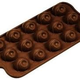 Fat Daddio's *Disc* Silicone Chocolate & Candy Mold, "Robed Dimpled Mound", 8-1/4" x 4-1/8"