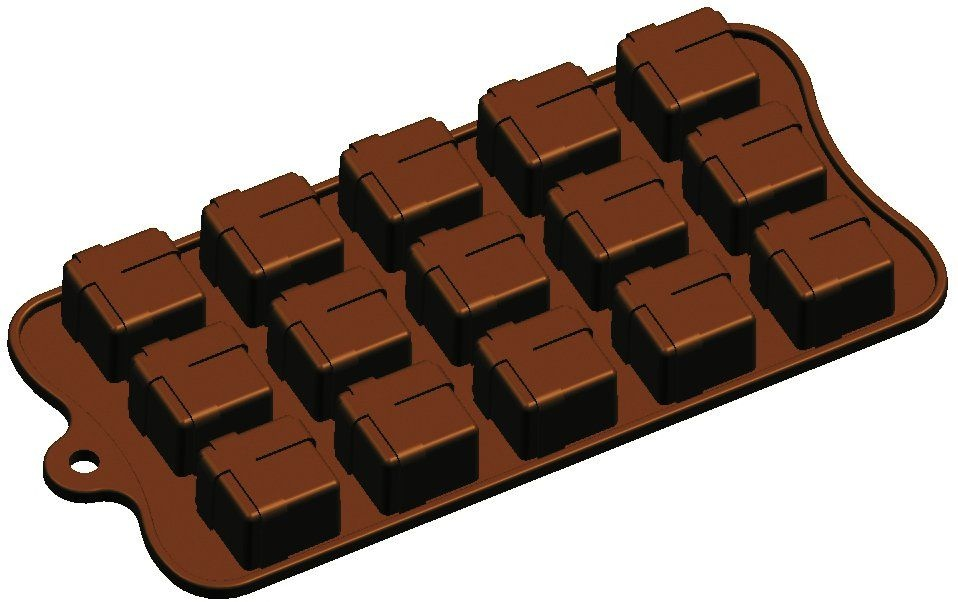 Fat Daddio's Silicone Chocolate & Candy Mold, "Gift Box", 8-1/4" x 4-1/8"