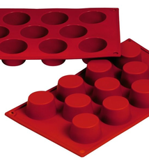 Fat Daddio's Silicone Mold, (1.7oz) Muffin, 11-Cavities, 12" x 7"