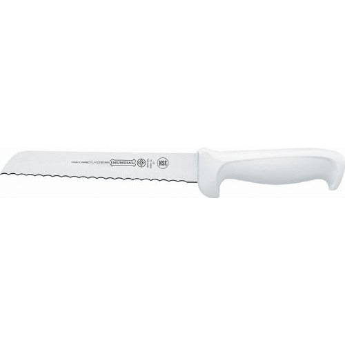 Mundial Inc Bread Knife, 7-1/2" White Plastic Handle