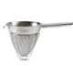 Winco Bouillon Strainer, S/S, Hollow Handle, 8" reinforced bottom