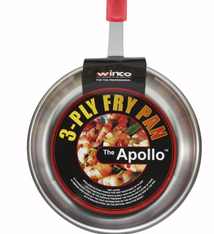 Winco Fry Pan, "Apollo" 3-Ply S/S,  Induction-Ready, 14"