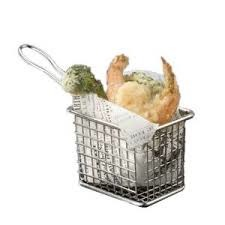 American Metalcraft Fry Basket, S/S, 4"L x 3"W x 3" H