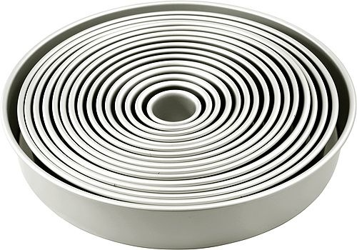 Fat Daddio's Cake Pan, Anodized Alum, Round, Solid, 6" x 3"