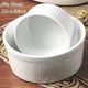 CAC Souffle Bowl, Fluted, Porcelain, 12 oz, White (1 Doz)