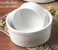 CAC Souffle Bowl, Fluted, Porcelain, 12 oz, White (1 Doz)