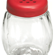 Tablecraft Glass Shaker, Perforated Plastic Top, Red, 6 oz