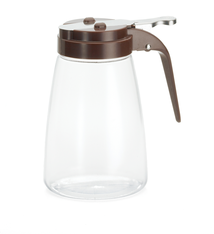 Tablecraft Polycarbonate Dispenser, Brown Top, 10 oz