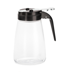 Tablecraft Polycarbonate Dispenser, Black Top, 10 oz