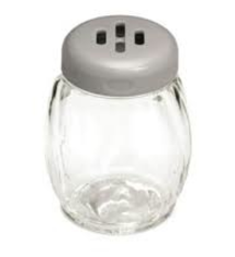 Tablecraft Swirl Plastic Shaker, Slotted Plastic Top, Gray, 6 oz