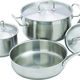 Winco Cookware Set, S/S, Premium, 7 Pcs