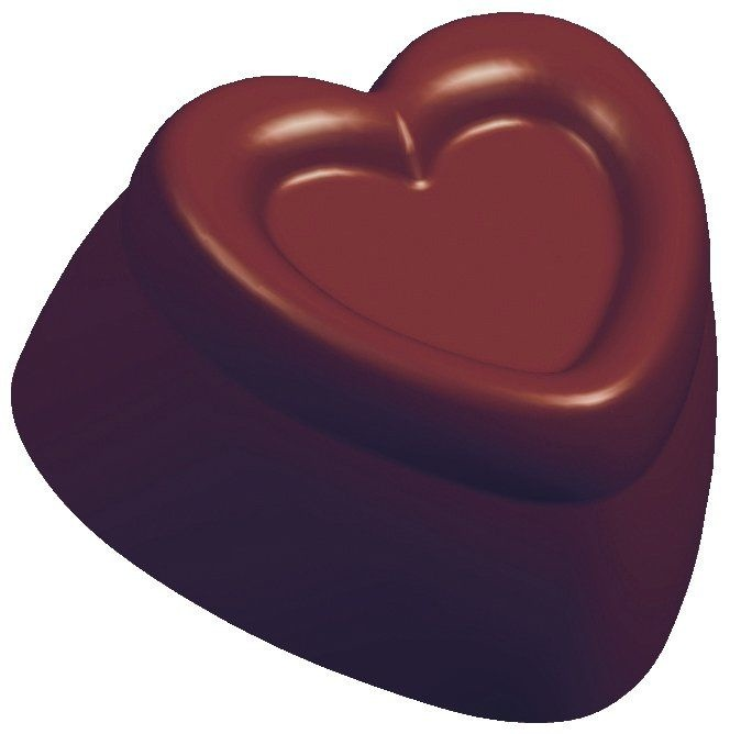 Fat Daddio's Candy Mold, "Stamped Heart", 11" x 5-1/4"