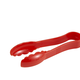 Winco Curved Serving Tong, Red plastic, 6”