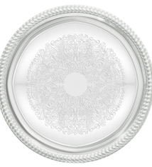 Winco Serving Tray, Chrome Pltd, Round, 14" Dia