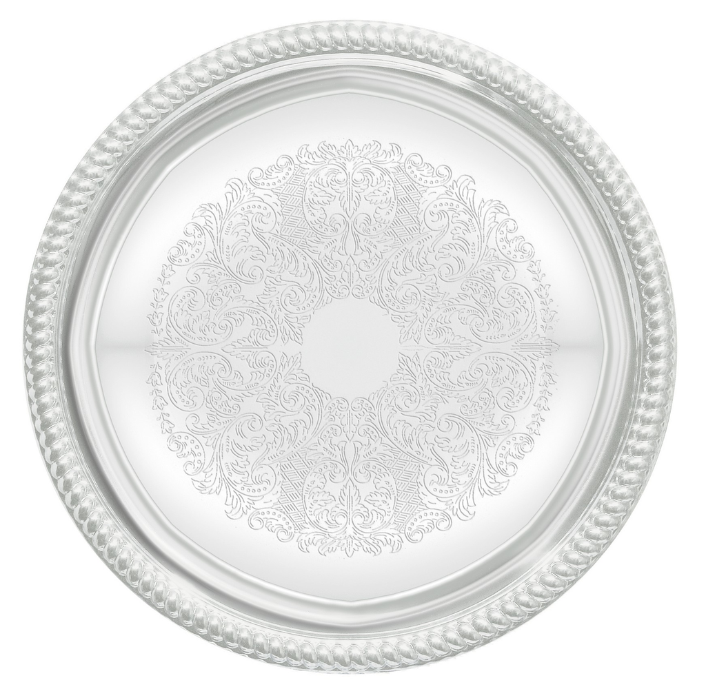 Winco Serving Tray, Chrome Pltd, Round, 14" Dia