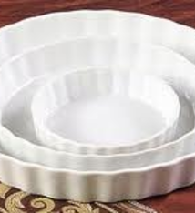 CAC Quiche Dish, ACCESSORIES, Porcelain, 5-1/2 oz,  White (2 Doz)