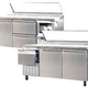 Continental Pizza Prep Table, 60" wide, two-section, 19.0Cu Ft., 1/2HP, 115v/60/1-ph