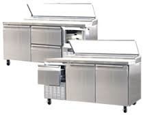 Continental Pizza Prep Table, 60" wide, two-section, 19.0Cu Ft., 1/2HP, 115v/60/1-ph