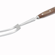 Winco Cooks Fork, Forged, Wooden Handle, 14"