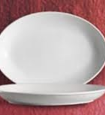 CAC Platter, CLINTON, Porcelain, Oval, White, 19" x 13-3/4" (4 Per Case)
