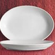 CAC Platter, CLINTON, Porcelain, Oval, White, 19" x 13-3/4" (4 Per Case)