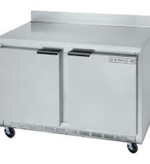 Beverage Air Worktop Refrigerator, 2 Section, 48 W, 13.9 cu. ft.