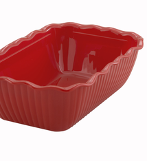 Winco Deli Crock, 10" x 7" x 3", Red