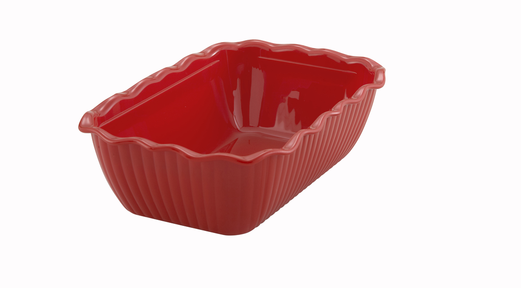 Winco Deli Crock, 10" x 7" x 3", Red