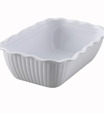Winco Deli Crock, 10" x 7" x 3", White