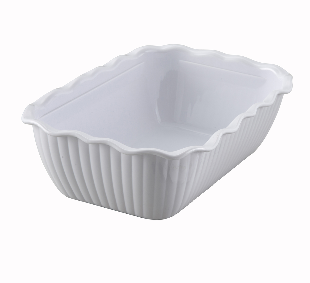 Winco Deli Crock, 10" x 7" x 3", White