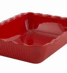 Winco Deli Crock, 13" x 10" x 3", Red