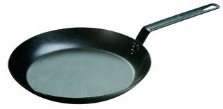 Lodge Skillet, Steel w/Orange silicone handle, Seasoned, 12" (3)