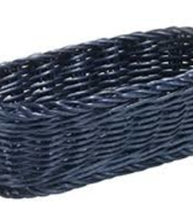 Tablecraft Ridal Oblong Basket, Blue, 9" x 4-1/2" x 3"