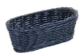Tablecraft Ridal Oblong Basket, Blue, 9" x 4-1/2" x 3"