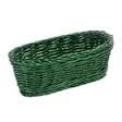 Tablecraft Ridal Oblong Basket, Green, 9" x 4-1/2" x  3"