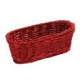 Tablecraft Ridal Oblong Basket, Red, 9" x  4-1/2"  x  3"