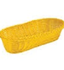 Tablecraft Ridal Oblong Basket, Yellow, 9" x 4-1/2" x 3"