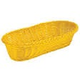Tablecraft Ridal Oblong Basket, Yellow, 9" x 4-1/2" x 3"