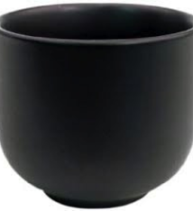 CAC Wine Cup 1.5oz Non-Glare Glaze Black 2"