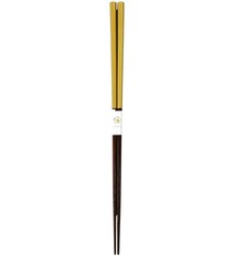 Chopsticks, 9" Gold Wood, Made in Japan