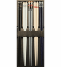Chopstick Set, (5) Kokeshi JapanPop Guys