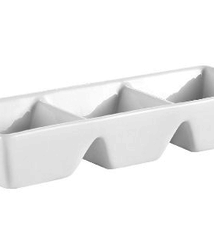 CAC 3 Compartment Rect. Tray 1.5ozx3 7" (2dz/cs)