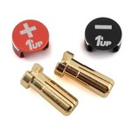 1UP 1UP Racing LowPro Bullet Plug Grips w/5mm Bullets (Black/Red)