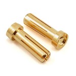 TQ WIRE TQ Wire 5mm "Low Profile" Male Bullet Connector (Gold) (2)