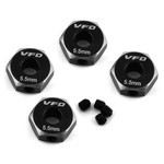 V-FORCE DESIGNS V-Force Designs Team Associated 12mm Hex Adapters (Black) (4) (5.5mm)